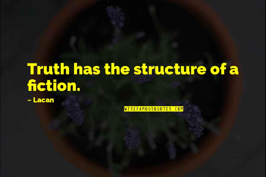 My Friends Tagalog Quotes By Lacan: Truth has the structure of a fiction.