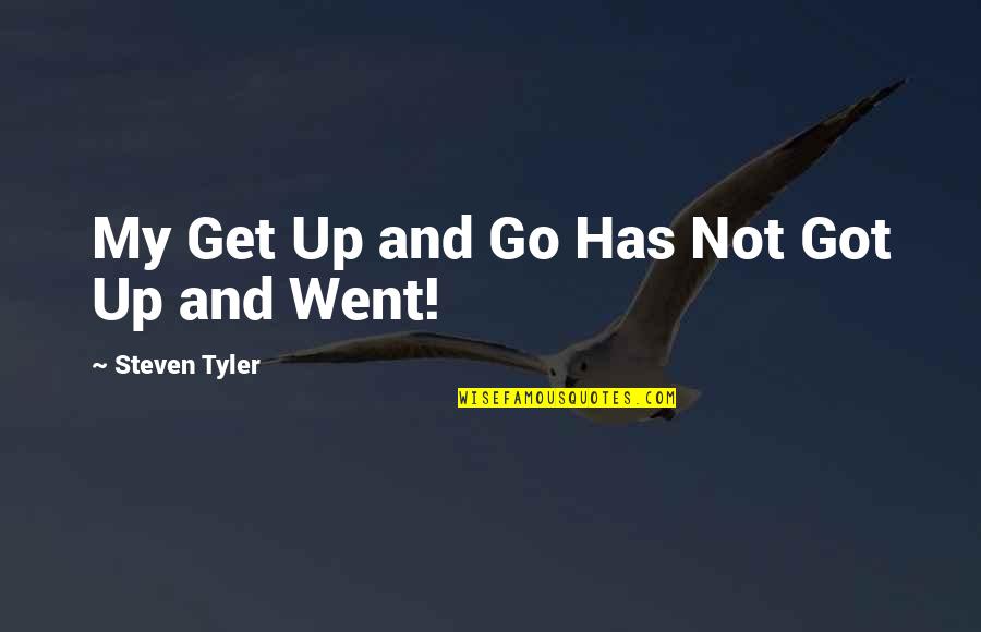 My Get Up And Go Quotes By Steven Tyler: My Get Up and Go Has Not Got