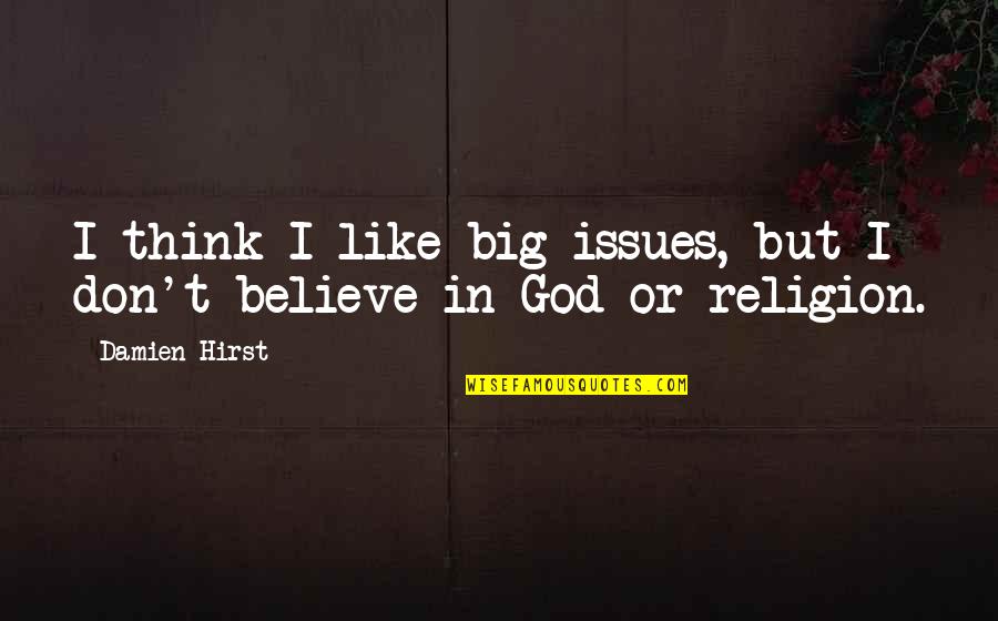 My God Is So Big Quotes By Damien Hirst: I think I like big issues, but I