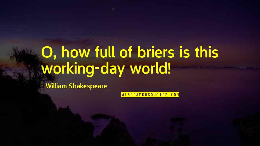 My Goofball Quotes By William Shakespeare: O, how full of briers is this working-day