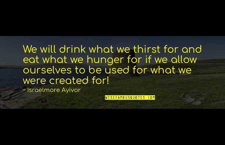 My Grace Is Sufficient Quotes By Israelmore Ayivor: We will drink what we thirst for and