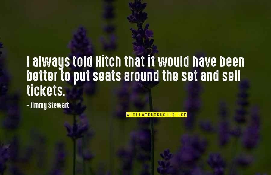 My Grandma Is Dying Quotes By Jimmy Stewart: I always told Hitch that it would have My Grandma Is Dying Quotes By Jimmy Stewart: I always told Hitch that it would have