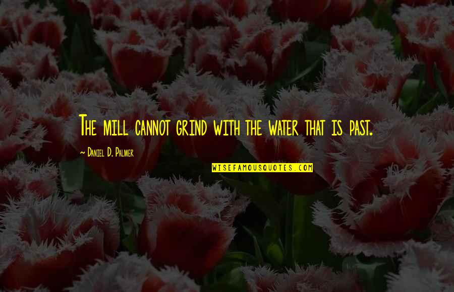 My Grind Quotes By Daniel D. Palmer: The mill cannot grind with the water that