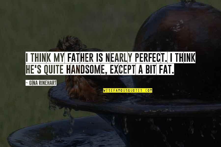 My Handsome Quotes By Gina Rinehart: I think my father is nearly perfect. I