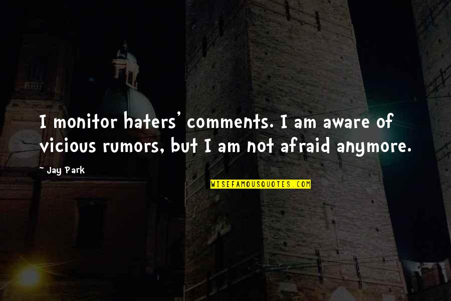 My Haters Quotes By Jay Park: I monitor haters' comments. I am aware of