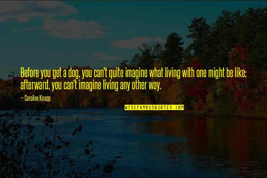 My Heart Aching Quotes By Caroline Knapp: Before you get a dog, you can't quite