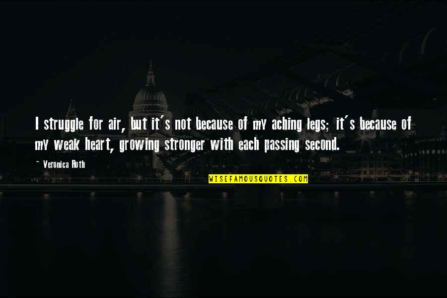 My Heart Aching Quotes By Veronica Roth: I struggle for air, but it's not because