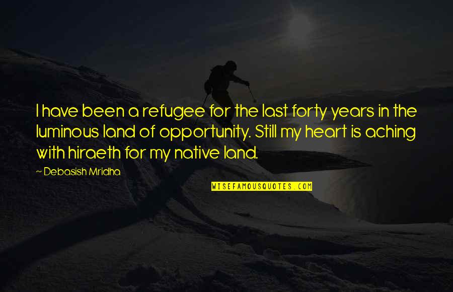 My Heart Is Aching For You Quotes By Debasish Mridha: I have been a refugee for the last