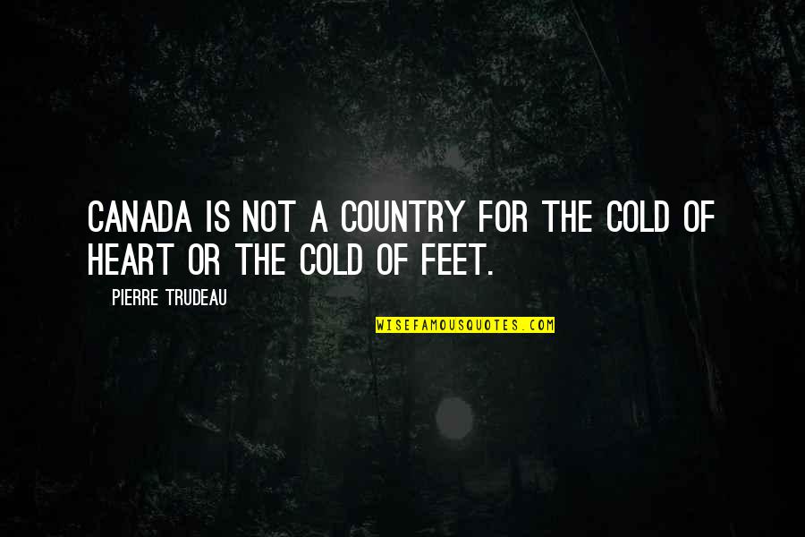 My Heart Is So Cold Quotes By Pierre Trudeau: Canada is not a country for the cold
