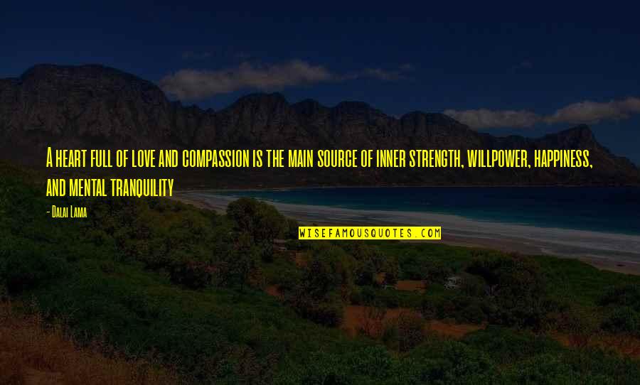 My Heart Is So Full Of Love For You Quotes By Dalai Lama: A heart full of love and compassion is