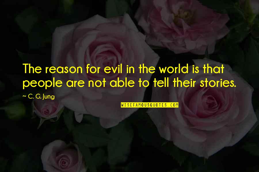 My Heart Starts Pounding Quotes By C. G. Jung: The reason for evil in the world is