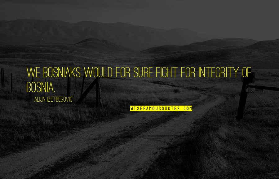 My Imaginary Friend Quotes By Alija Izetbegovic: We Bosniaks would for sure fight for integrity My Imaginary Friend Quotes By Alija Izetbegovic: We Bosniaks would for sure fight for integrity