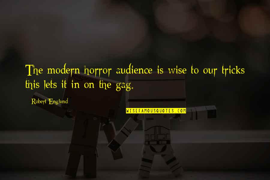 My Imaginary Friend Quotes By Robert Englund: The modern horror audience is wise to our