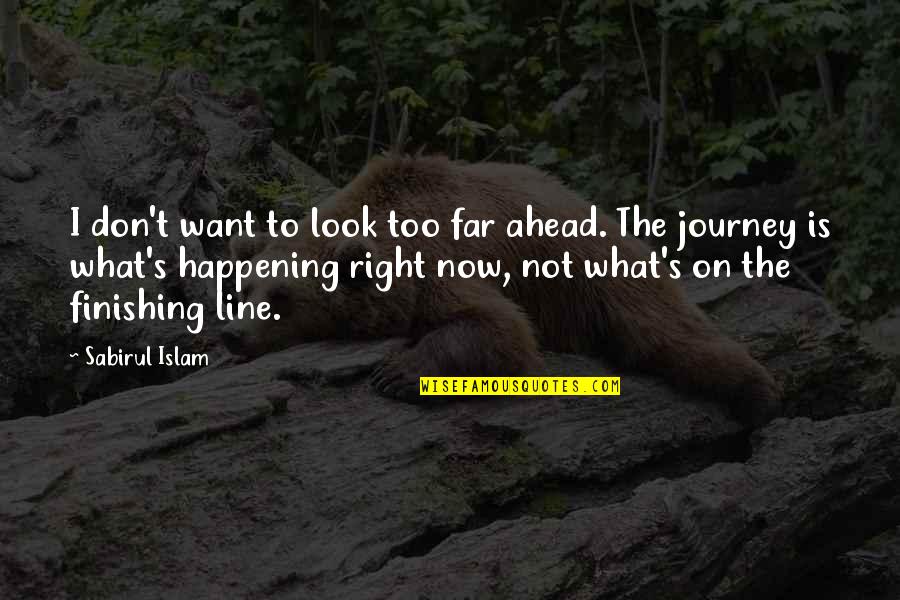 My Journey So Far Quotes By Sabirul Islam: I don't want to look too far ahead.