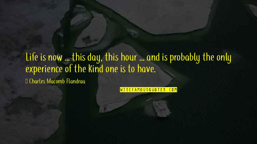 My Kind Of Day Quotes By Charles Macomb Flandrau: Life is now ... this day, this hour