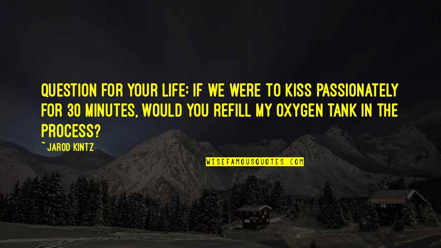 My Kiss For You Quotes By Jarod Kintz: Question for your life: If we were to