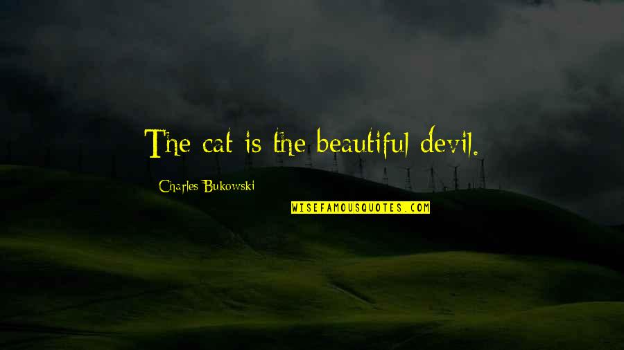 My Late Father Quotes By Charles Bukowski: The cat is the beautiful devil.