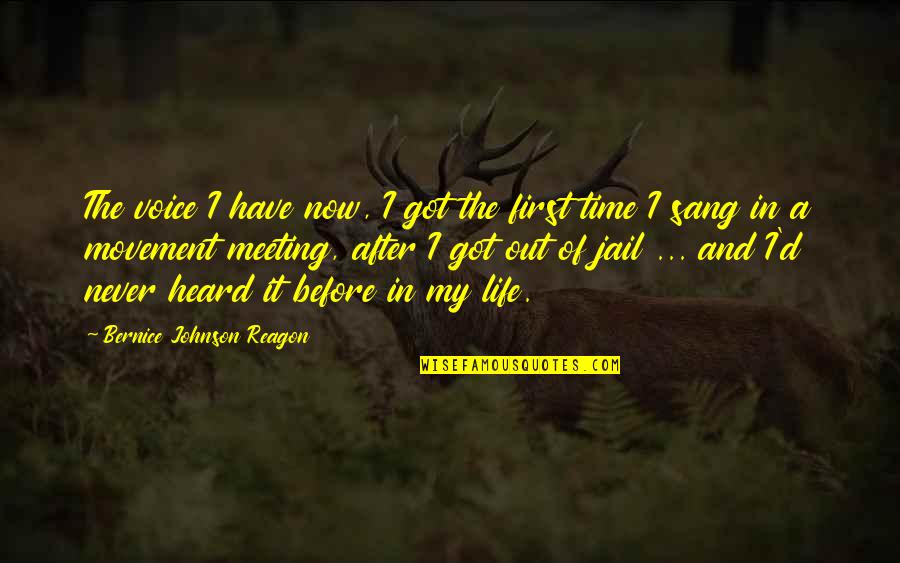 My Life After Now Quotes By Bernice Johnson Reagon: The voice I have now, I got the