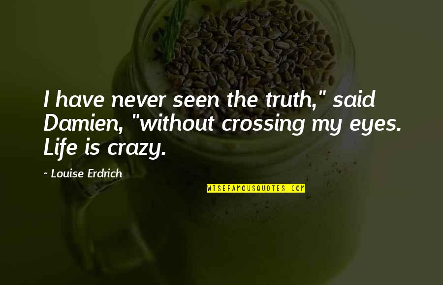 My Life Is Crazy Quotes By Louise Erdrich: I have never seen the truth," said Damien,