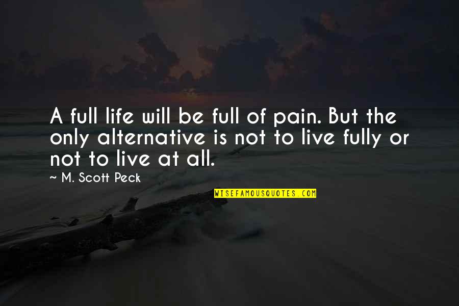 My Life Is Full Of Pain Quotes By M. Scott Peck: A full life will be full of pain.