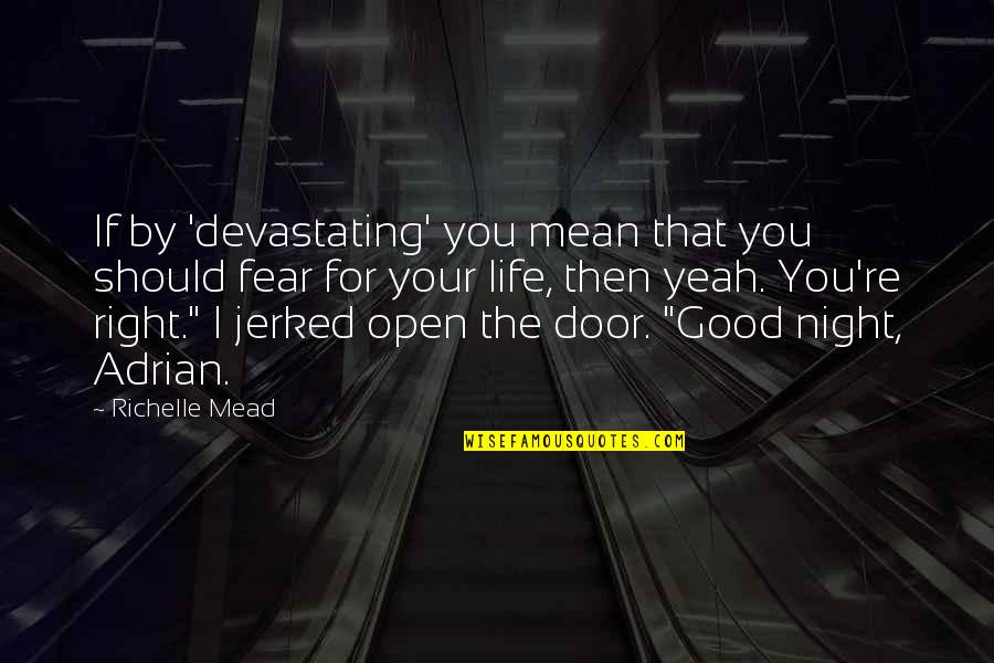 My Life Is Good Right Now Quotes By Richelle Mead: If by 'devastating' you mean that you should