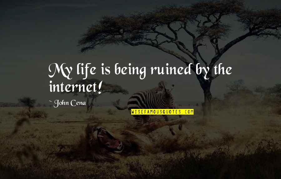 My Life Is Ruined Quotes By John Cena: My life is being ruined by the internet!
