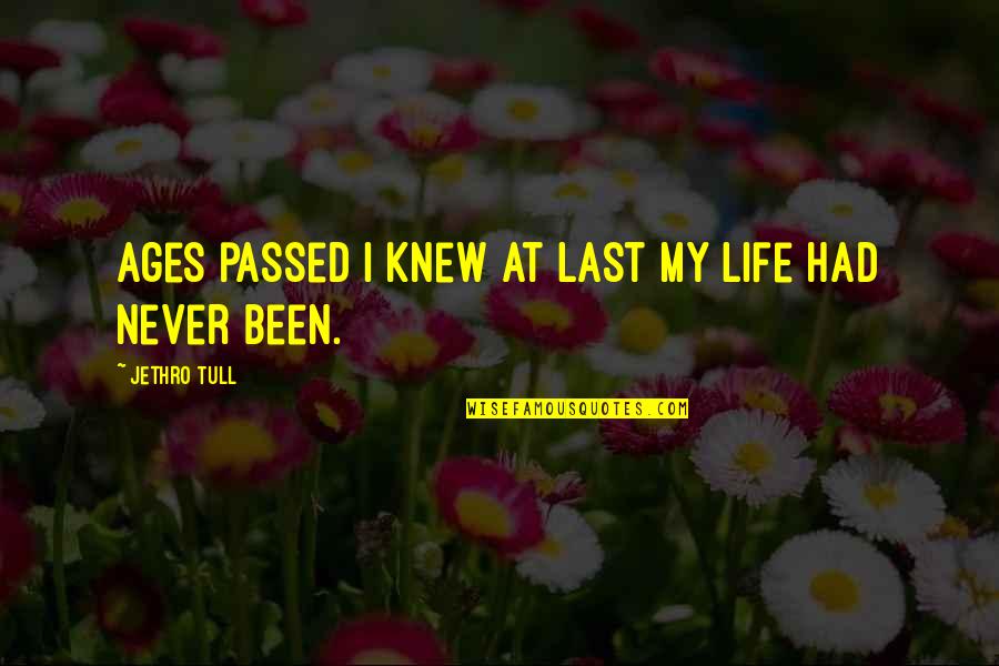 My Life Life Quotes By Jethro Tull: Ages passed I knew at last my life