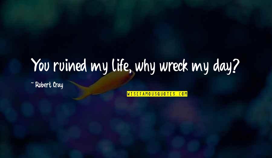 My Life Ruined Quotes By Robert Cray: You ruined my life, why wreck my day?
