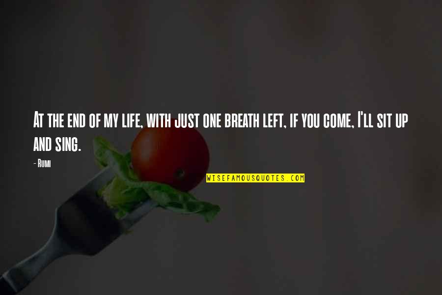 My Life With You Quotes By Rumi: At the end of my life, with just