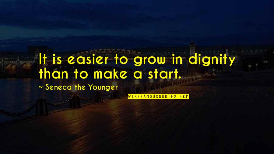 My Life's An Open Book Quotes By Seneca The Younger: It is easier to grow in dignity than