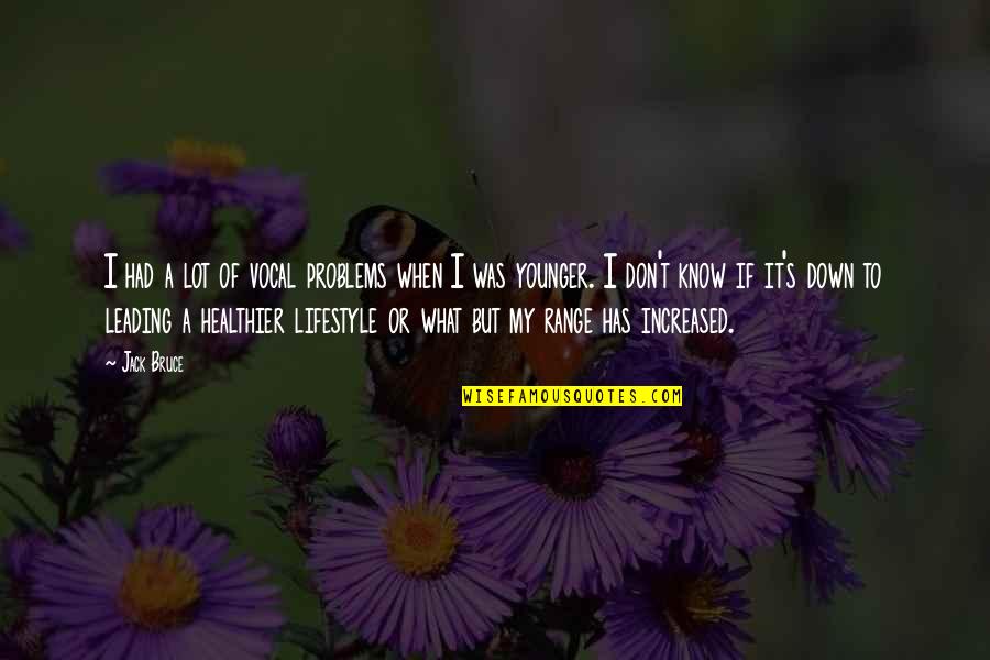My Lifestyle Quotes By Jack Bruce: I had a lot of vocal problems when My Lifestyle Quotes By Jack Bruce: I had a lot of vocal problems when