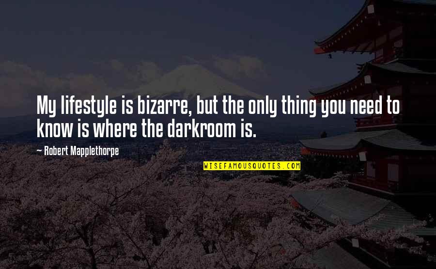 My Lifestyle Quotes By Robert Mapplethorpe: My lifestyle is bizarre, but the only thing