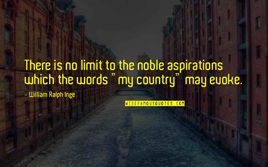 My Limit Quotes By William Ralph Inge: There is no limit to the noble aspirations My Limit Quotes By William Ralph Inge: There is no limit to the noble aspirations