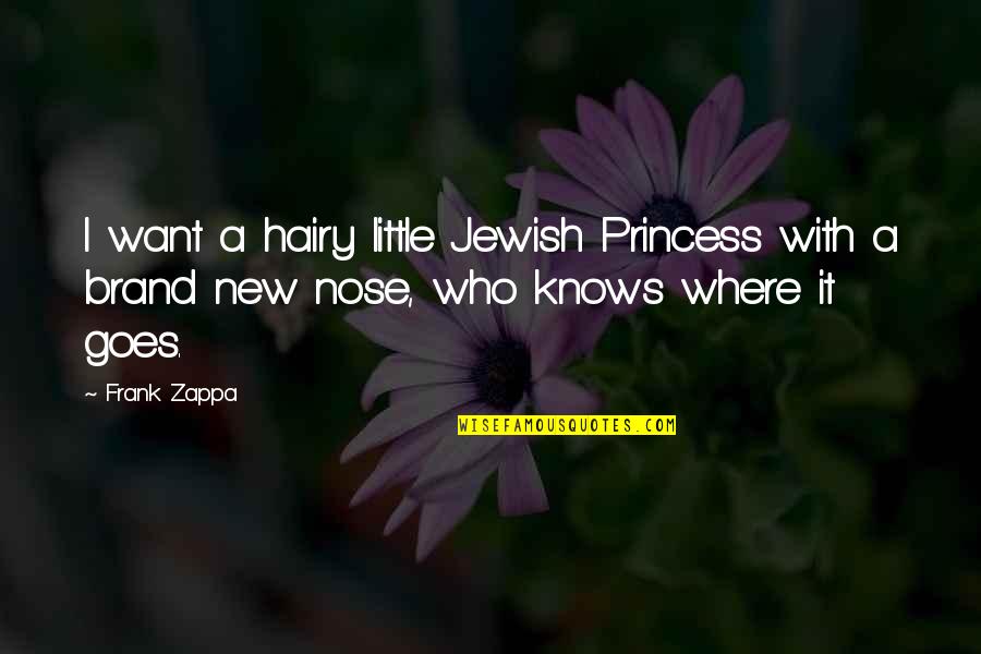 My Little Princess Quotes By Frank Zappa: I want a hairy little Jewish Princess with