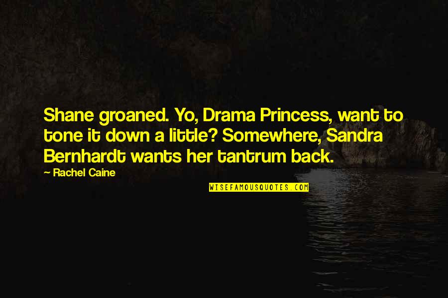 My Little Princess Quotes By Rachel Caine: Shane groaned. Yo, Drama Princess, want to tone