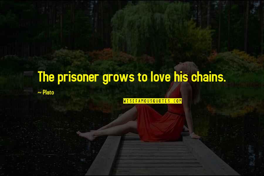 My Love Grows Quotes By Plato: The prisoner grows to love his chains.