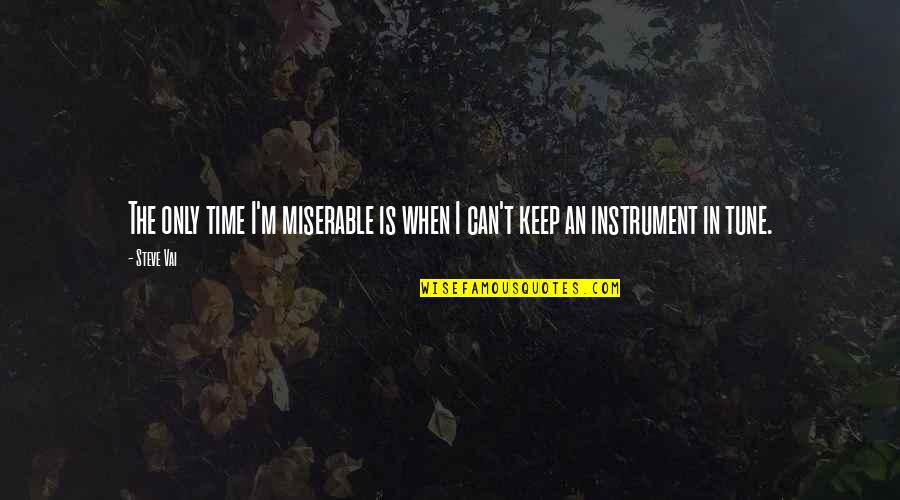 My Love Heart Touching Quotes By Steve Vai: The only time I'm miserable is when I