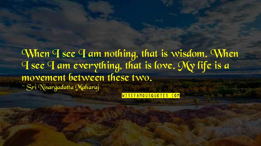 My Love Is Everything Quotes By Sri Nisargadatta Maharaj: When I see I am nothing, that is