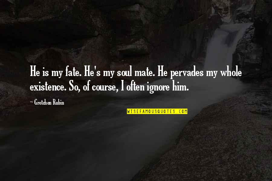 My Mates Quotes By Gretchen Rubin: He is my fate. He's my soul mate. My Mates Quotes By Gretchen Rubin: He is my fate. He's my soul mate.