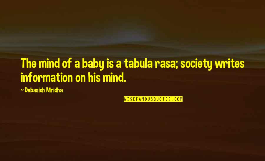 My Mind Is Blank Quotes By Debasish Mridha: The mind of a baby is a tabula