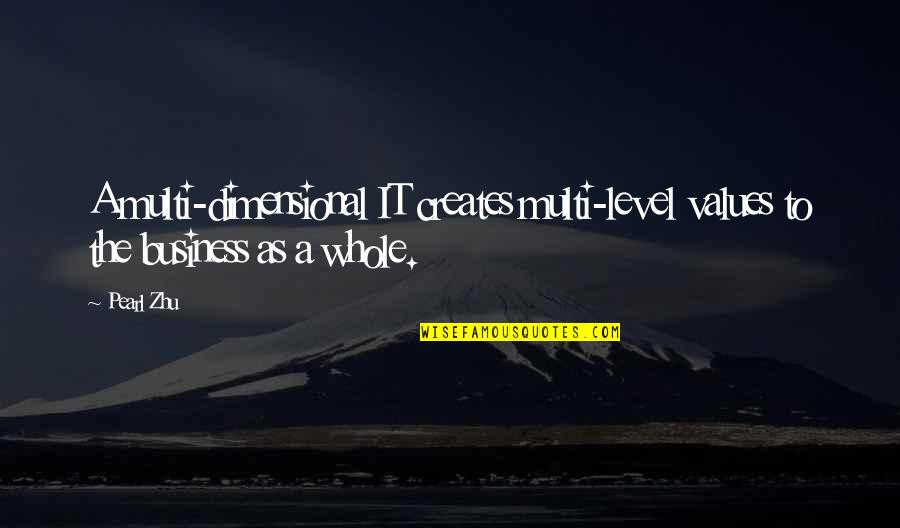 My Mom Once Told Me Quotes By Pearl Zhu: A multi-dimensional IT creates multi-level values to the