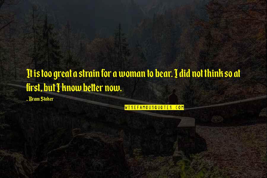 My Mother Who Passed Away Quotes By Bram Stoker: It is too great a strain for a