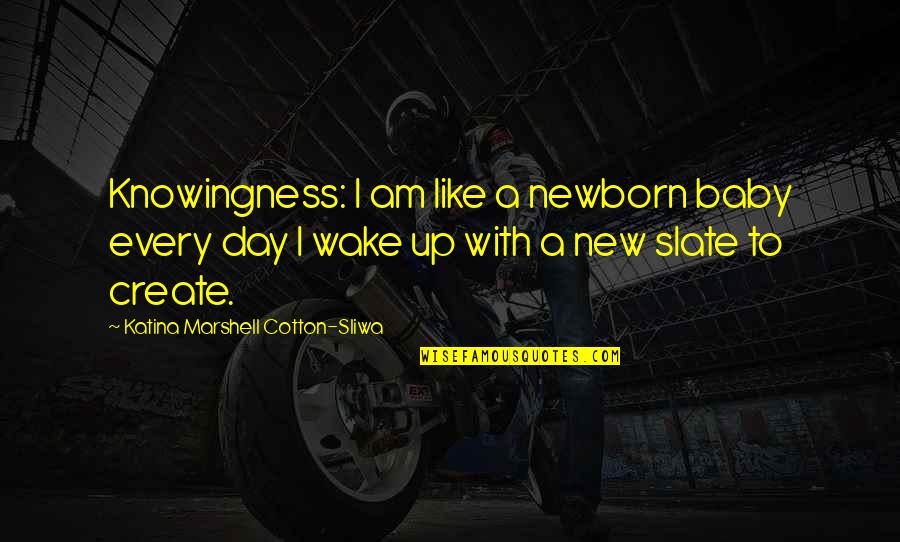 My Newborn Baby Quotes By Katina Marshell Cotton-Sliwa: Knowingness: I am like a newborn baby every