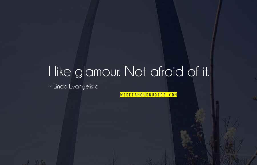 My Nunu Quotes By Linda Evangelista: I like glamour. Not afraid of it.