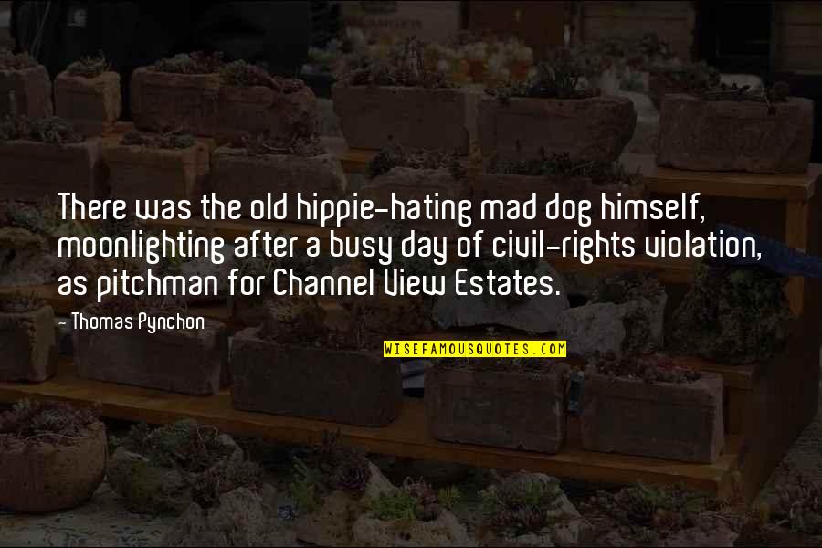 My Old Dog Quotes By Thomas Pynchon: There was the old hippie-hating mad dog himself,