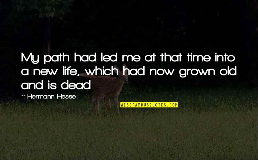 My Old Life Quotes By Hermann Hesse: My path had led me at that time