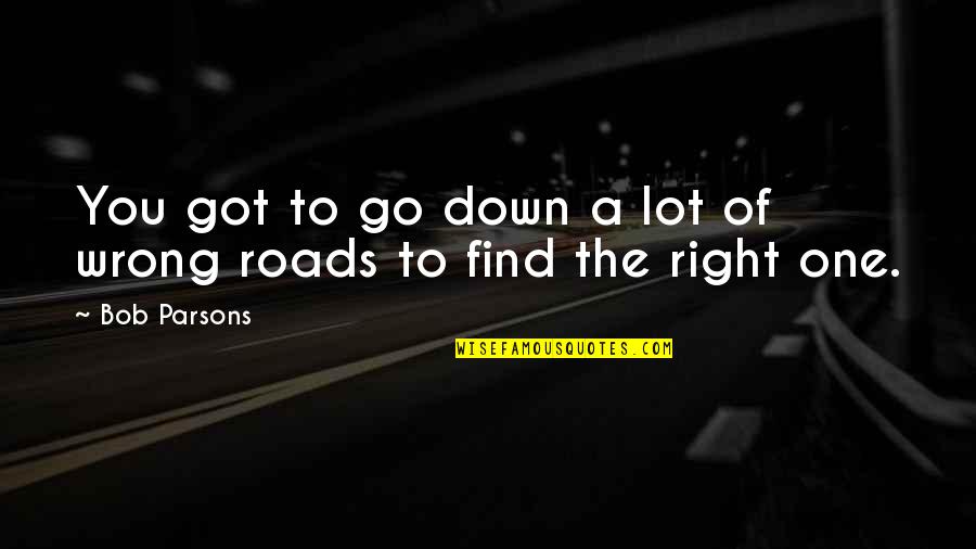 My Other Half Short Quotes By Bob Parsons: You got to go down a lot of