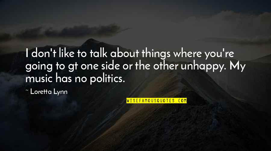 My Other Side Quotes By Loretta Lynn: I don't like to talk about things where