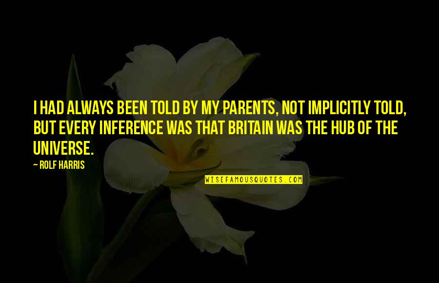 My Parents Are The Best Quotes By Rolf Harris: I had always been told by my parents, My Parents Are The Best Quotes By Rolf Harris: I had always been told by my parents,