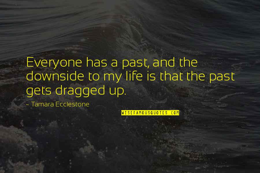 My Past Life Quotes By Tamara Ecclestone: Everyone has a past, and the downside to